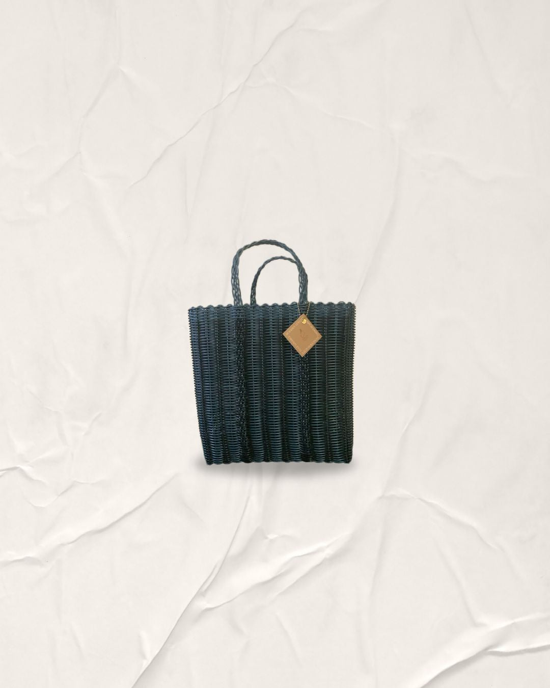Anchor Black / Metallic Denim Tepi Bag M Short Handle
