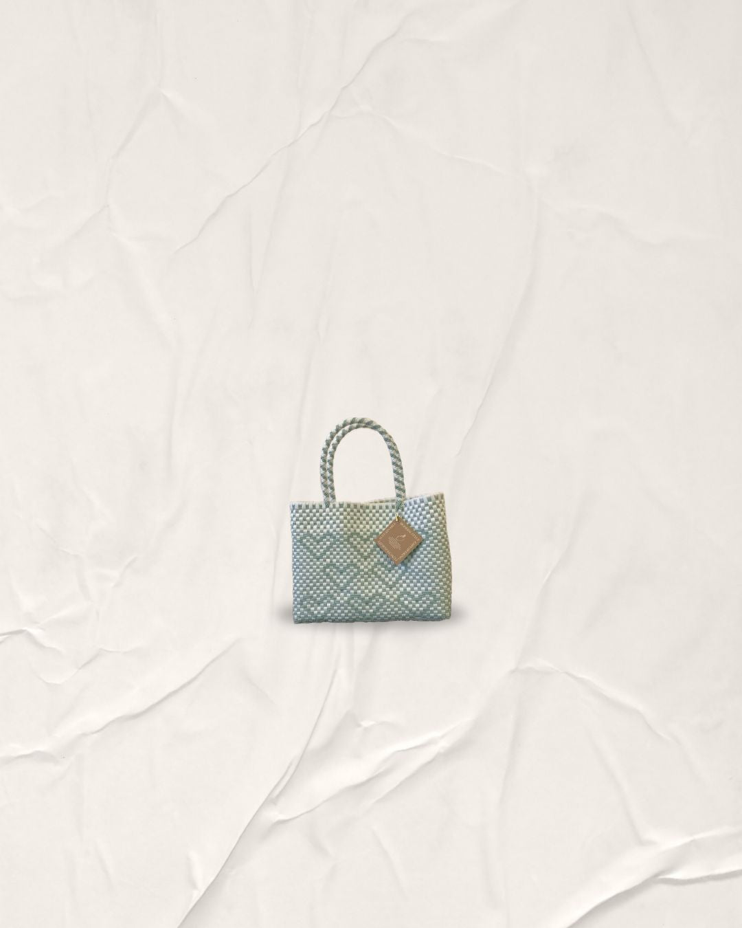 Gentle Blue / Calm White Penuh Hati Bag S Short Handle