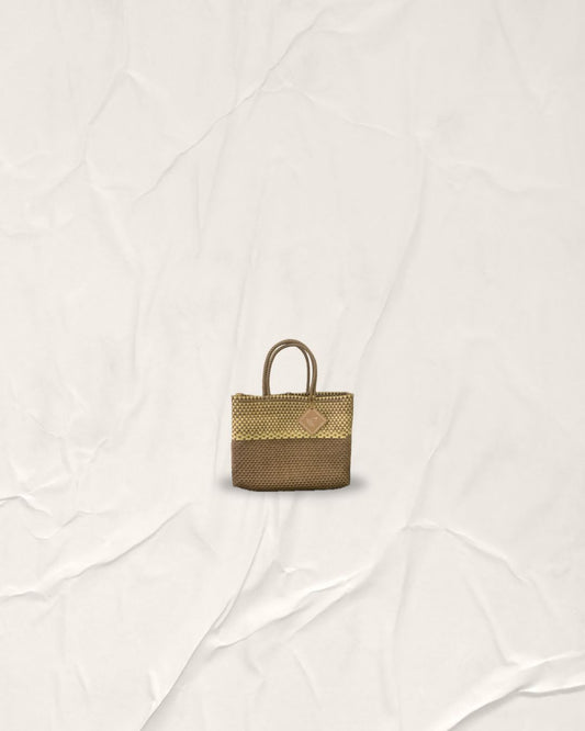 Still Bronze / Serene Cream Jala Untai Bag - S Short Handle